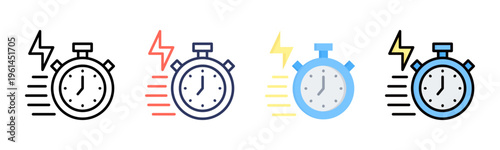 Fast Response icon set multiple style collection