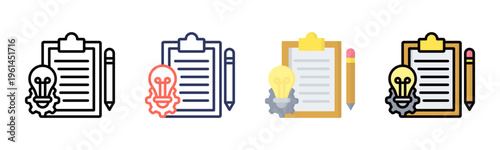 Concept icon set multiple style collection