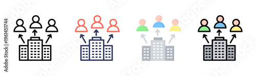 Outsource icon set multiple style collection