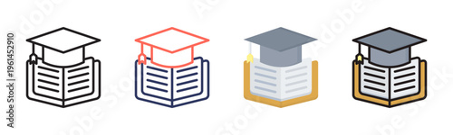 Education icon sheet multiple style collection