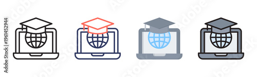 Digital Learning icon sheet multiple style collection
