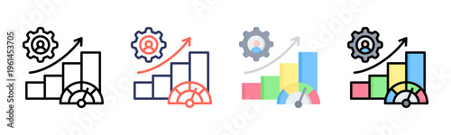Performance Metrics icon sheet multiple style collection