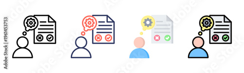 Skill Test icon sheet multiple style collection