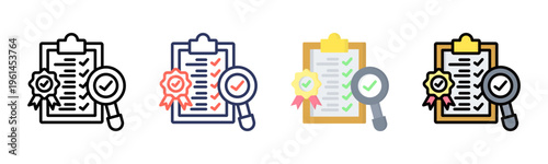 Quality Standard icon sheet multiple style collection