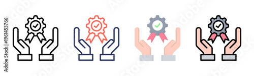 Quality Management icon sheet multiple style collection