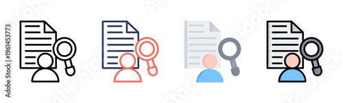 Audit icon sheet multiple style collection