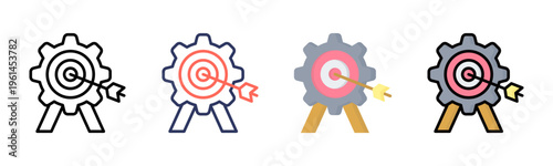 Goal Setting icon sheet multiple style collection