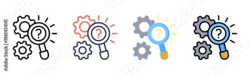 Analysis Find icon sheet multiple style collection