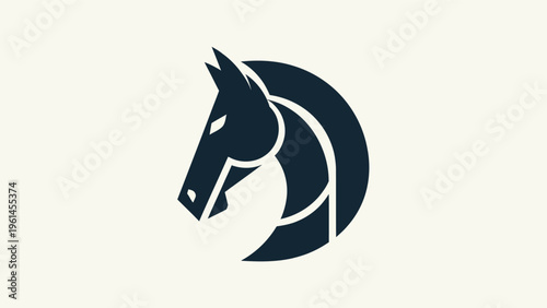 Bild auf Leinwand Abstract horse head logo design