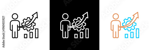 Self Development on white and black background