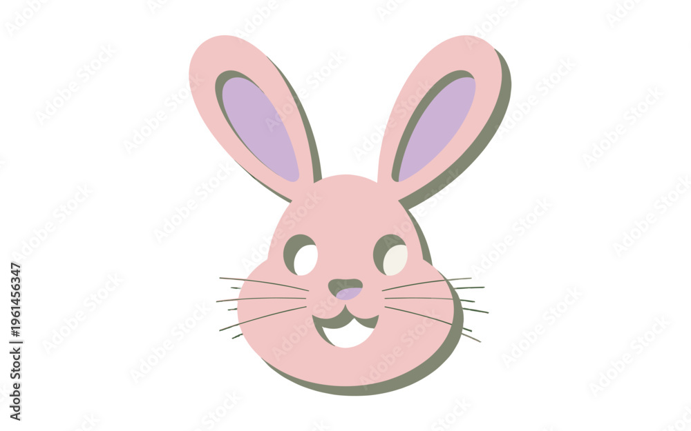 Fototapeta premium A charming, cartoon-style rabbit.