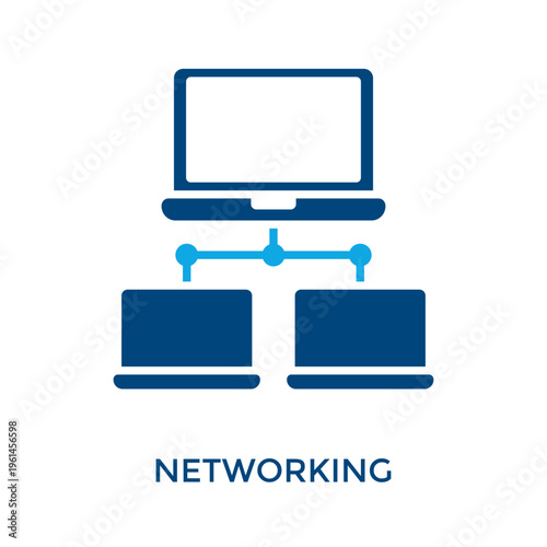 Networking Icon Dual Tone Style. Vector Illustration For Graphic Design