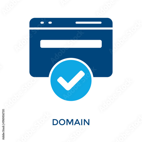 Domain Icon Dual Tone Style. Vector Illustration For Graphic Design