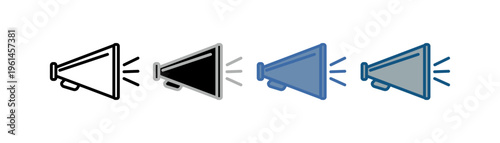 
loudspeaker icon set multiple style collection with loudspeaker designs