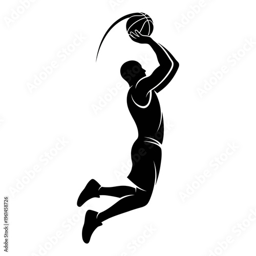 Perfect Basketball Jump Shot Form Silhouette – Pro Shooting Technique, High Accuracy Motion