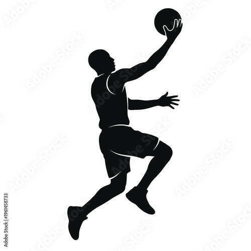 Perfect Basketball Jump Shot Form Silhouette – Pro Shooting Technique, High Accuracy Motion