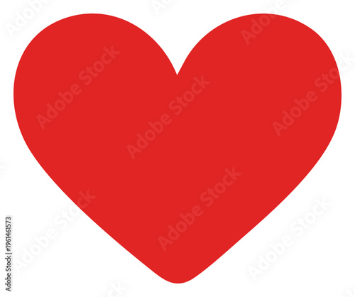Vibrant Red Heart Symbol of Love and Affection 6.
