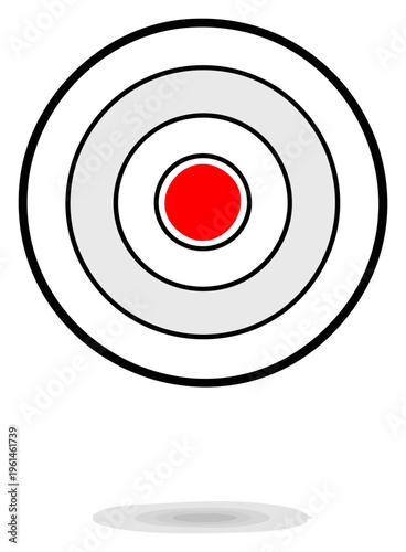 Target with Red Center Precision and Accuracy Illustration.