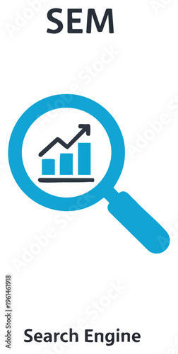 Search Engine Marketing A Magnifying Glass on Business Growth and Analytics.
