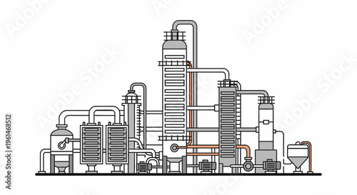 Industrial factory plant machinery equipment.