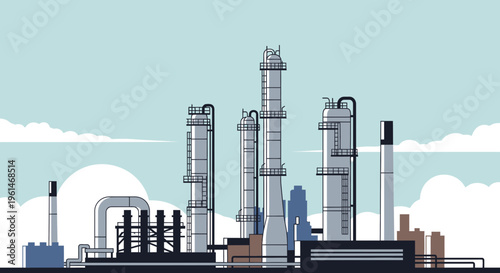 Industrial Factory Plant Machinery.