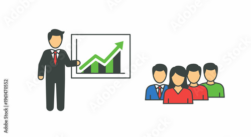 Businessman presenting to a group.