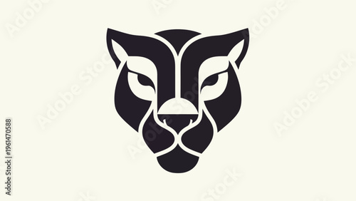 Stylized black panther face icon
