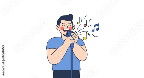 Man singing into a microphone 9.