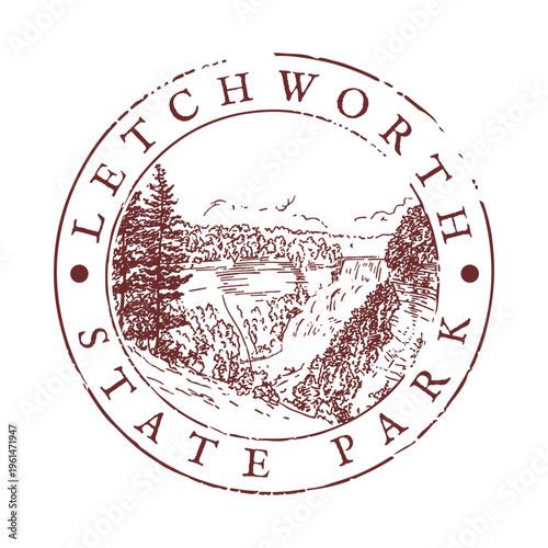 Letchworth State Park New York Grand Canyon East Passport Cancellation Stamp Postmark Journal