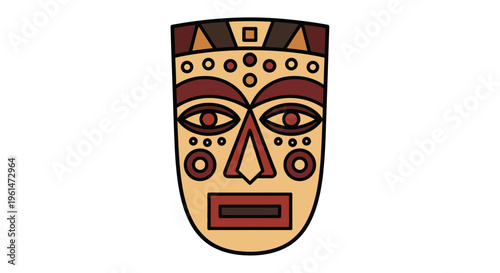 Decorative tribal face mask design 4.