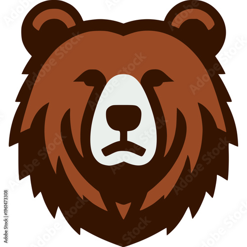 Grizzly Bear Icon Vector