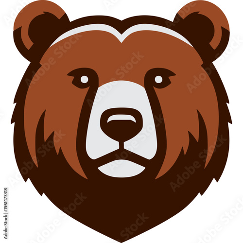 Grizzly Bear Icon Vector