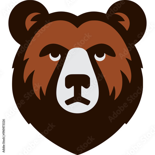 Grizzly Bear Icon Vector