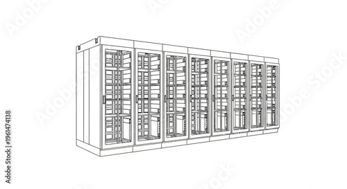 Large server storage computer system unit.
