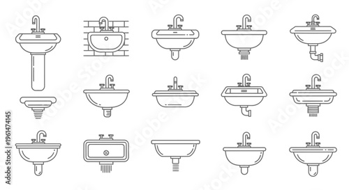 Collection of various sink designs.