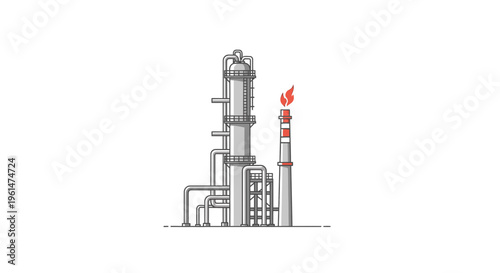 Industrial factory smokestack pipe structure.