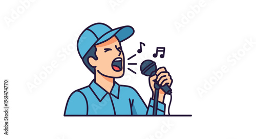 Man singing into a microphone 11.