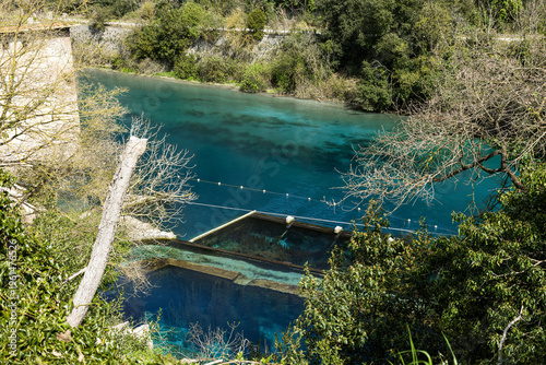 Narni Umbria Italy Nera River Submerged Ancient Roman Stone Ruins Clear Blue Water Scenic Nature Landscape Travel Destination Chronicles Narnia C S Lewis Fantasy Inspiration Picturesque Outdoor Scenes