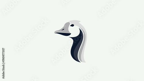Stylized goose head illustration