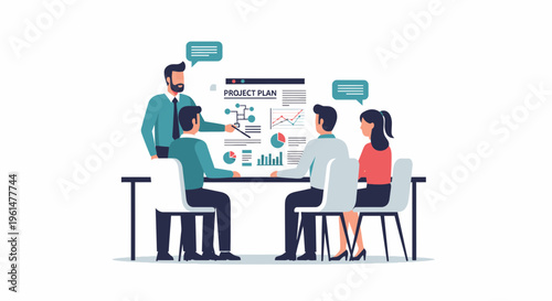 Business people discussing at a meeting 2.