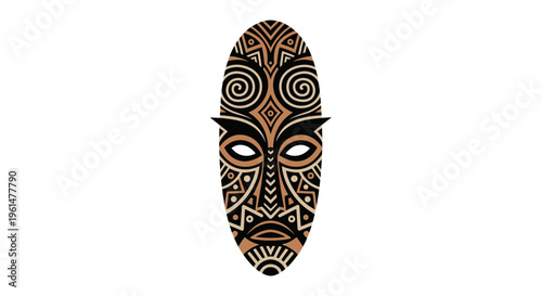 Decorative tribal wooden face mask.