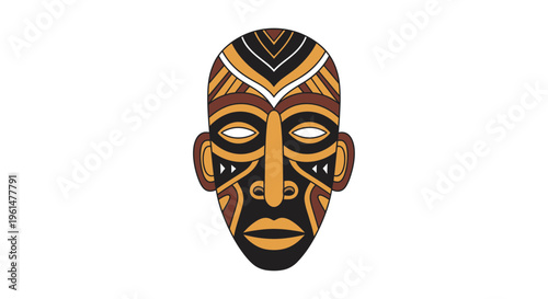 Decorative tribal face mask design 3.