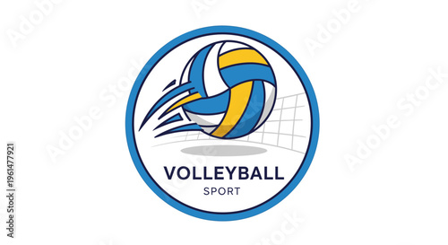 Volleyball Sport Logo Design.