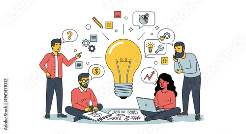 Group of people having business ideas.