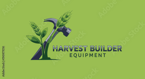 Harvest Builder Equipment Logo Design.