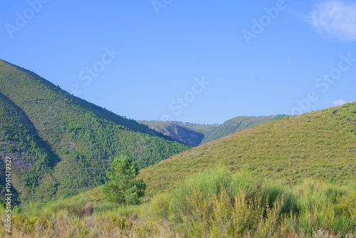 Green hills in Sierra de Gata