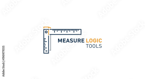 Logic tools ruler measure logo.