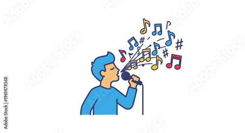 Man singing into a microphone 1.