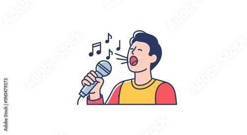 Man singing into a microphone 5.