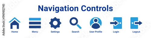 Navigation Controls Icon Banner and Collection